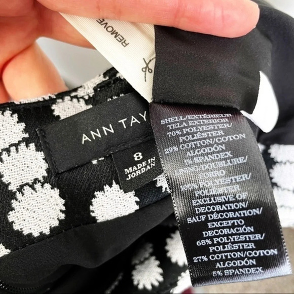 ANN TAYLOR Black And White Pencil Skirt‎ 8 - Picture 6 of 6